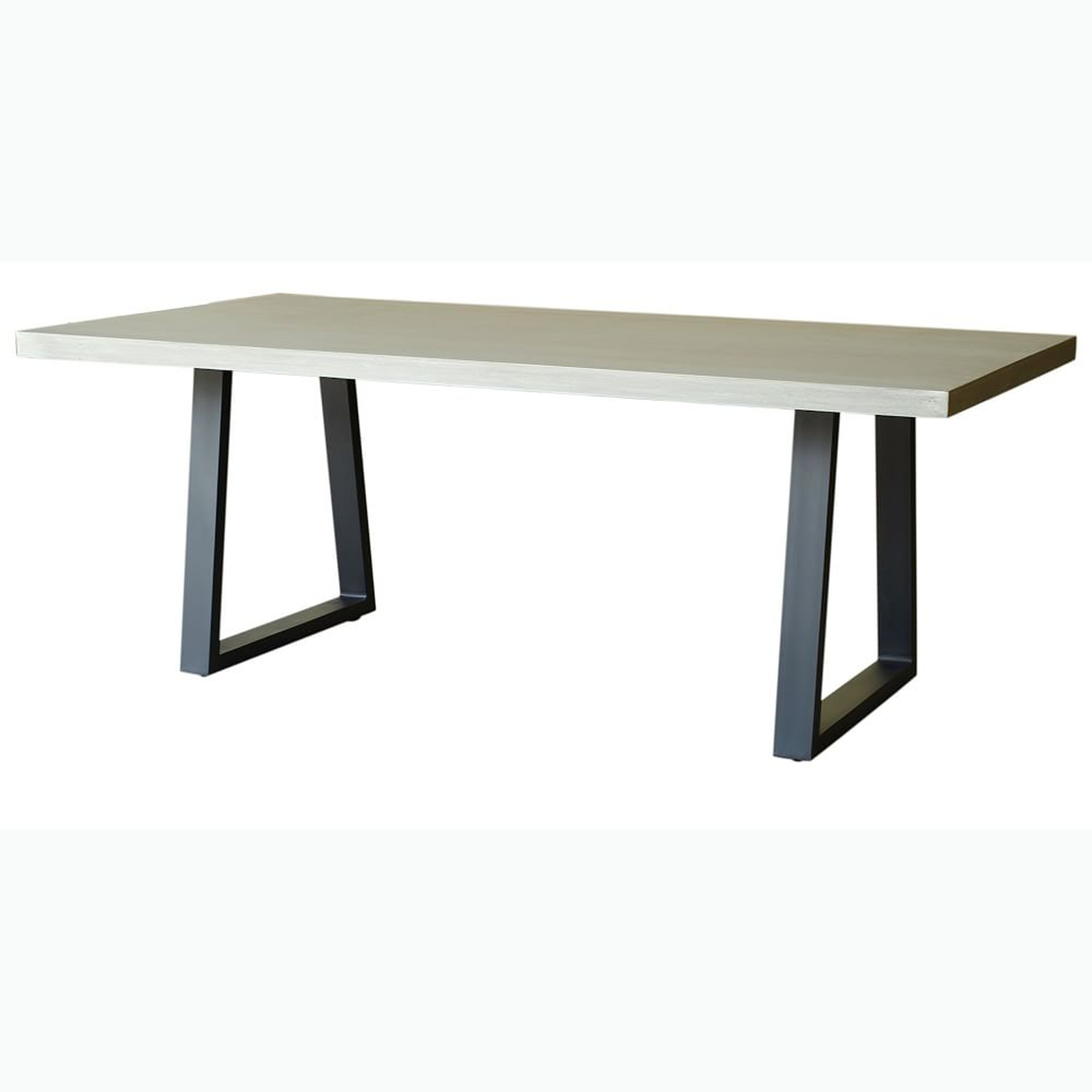 Malfa 78.75" Outdoor Rectangle Dining Table, Light Grey - West Elm