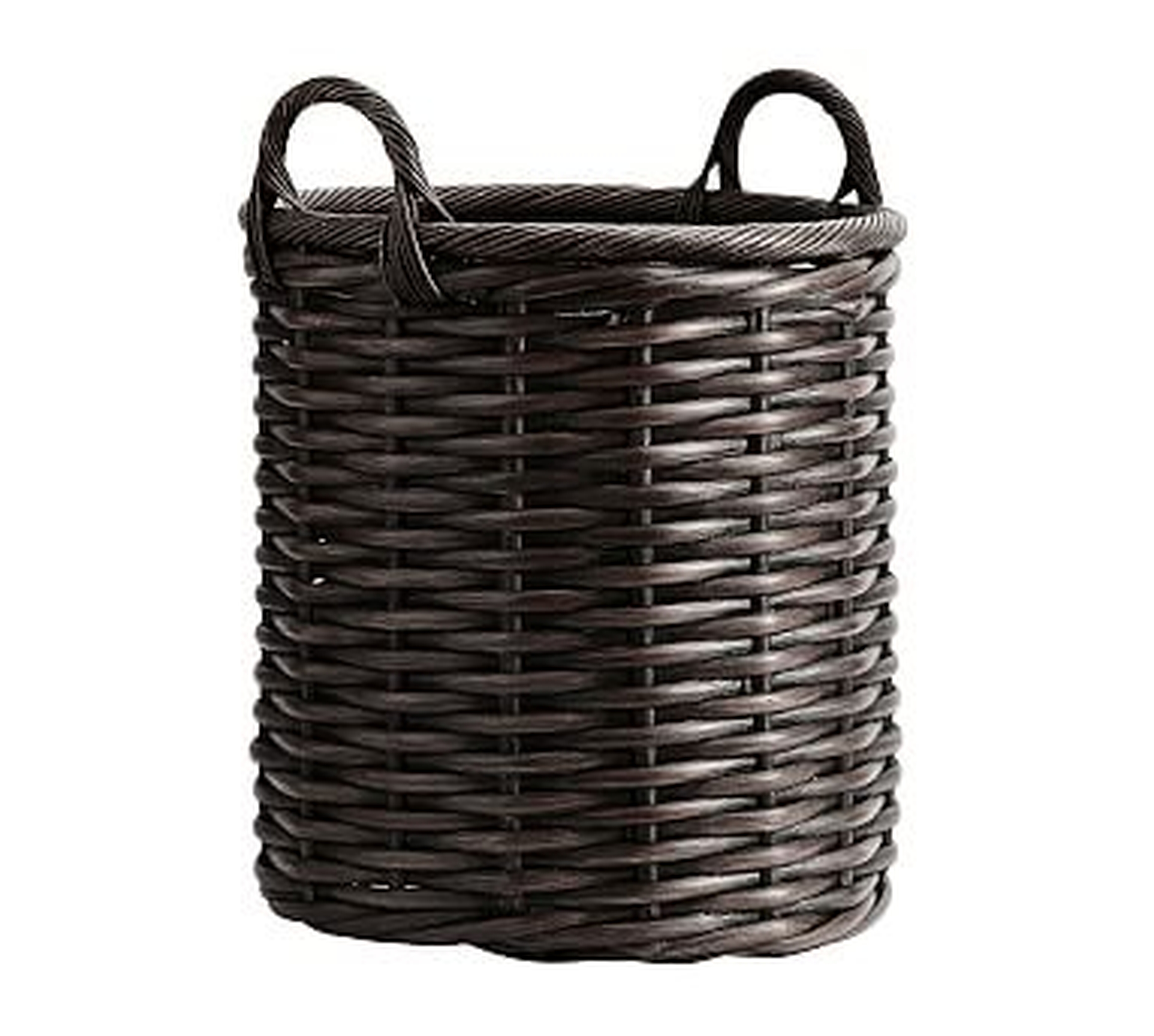 Aubrey Tote Basket, Charcoal - Pottery Barn