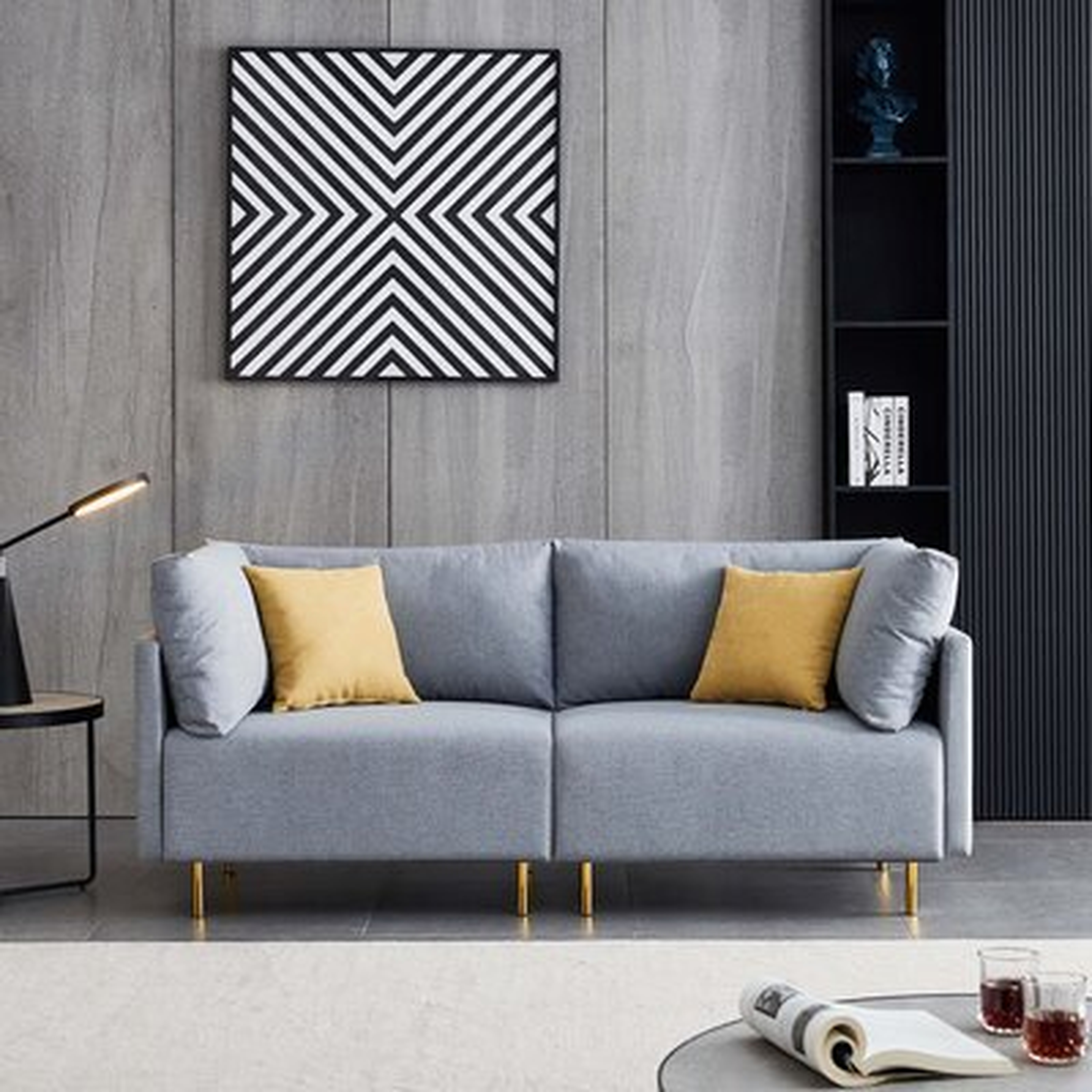 Comfortable Modern Fabric Sofa(Blue) - Wayfair
