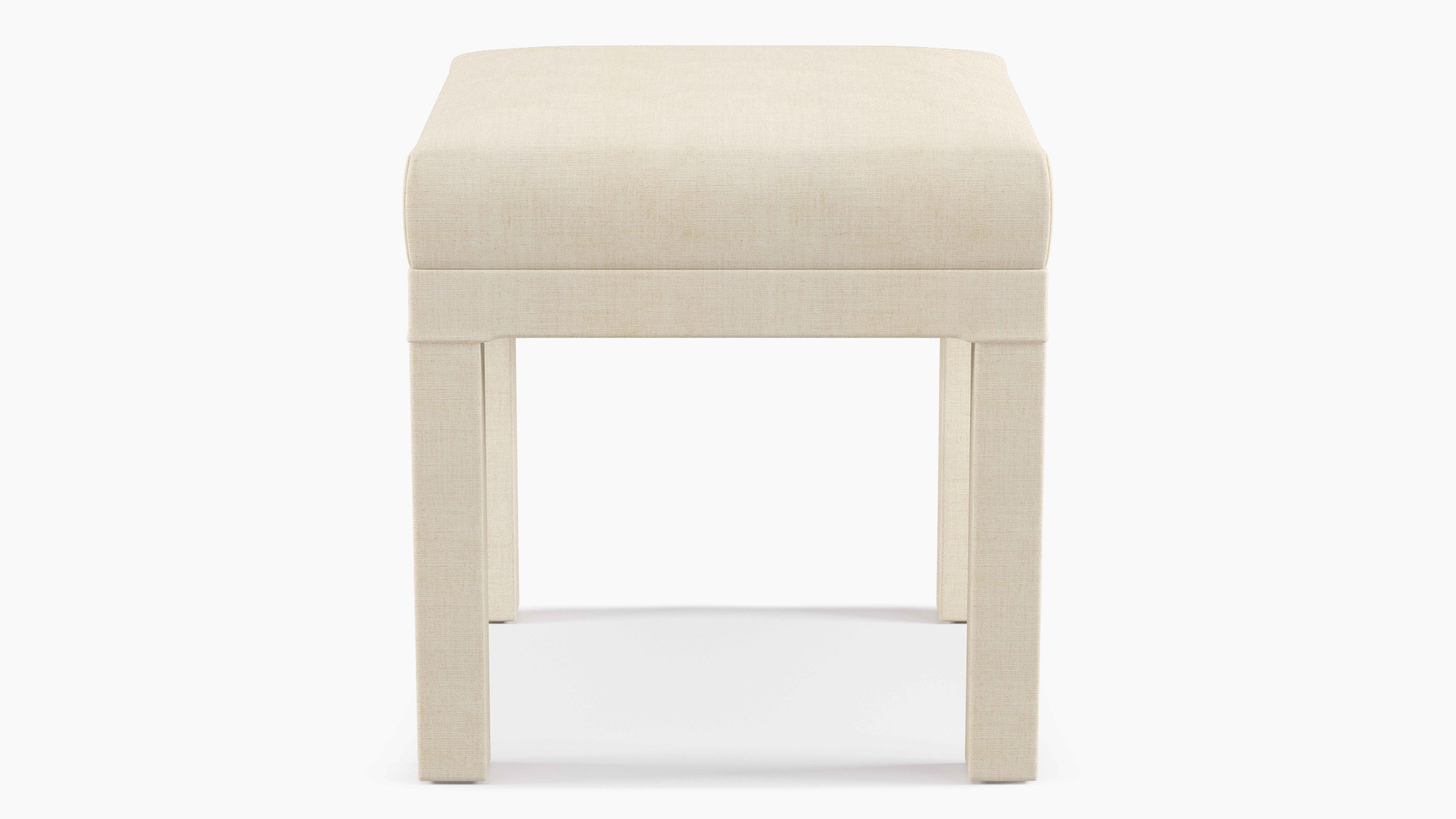 Parsons Ottoman, Talc Everyday Linen - The Inside