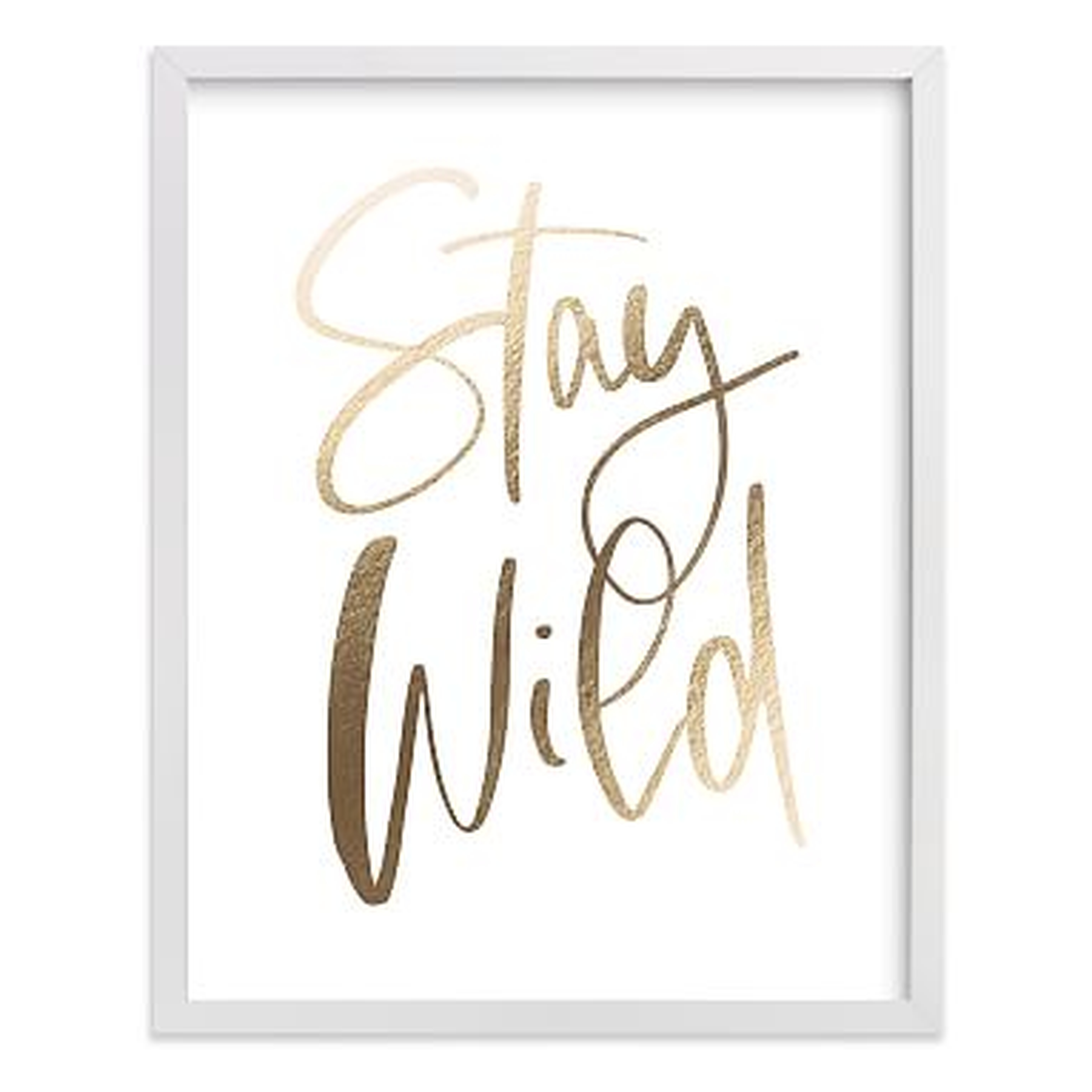 Stay Wild Framed Art by Minted(R), White, 11x14 - Pottery Barn Teen