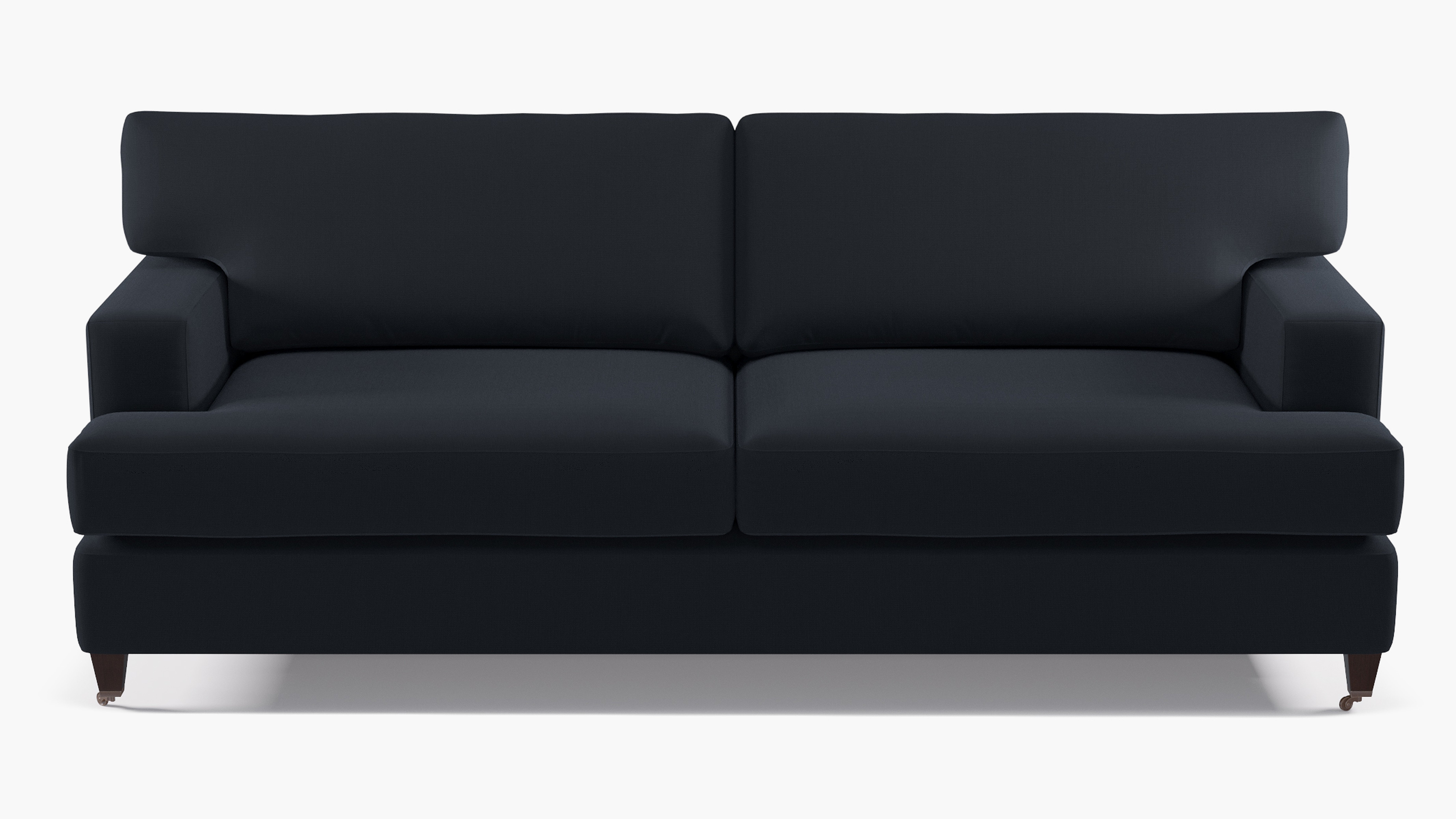 Classic Sofa, Navy Everyday Linen, Espresso - The Inside