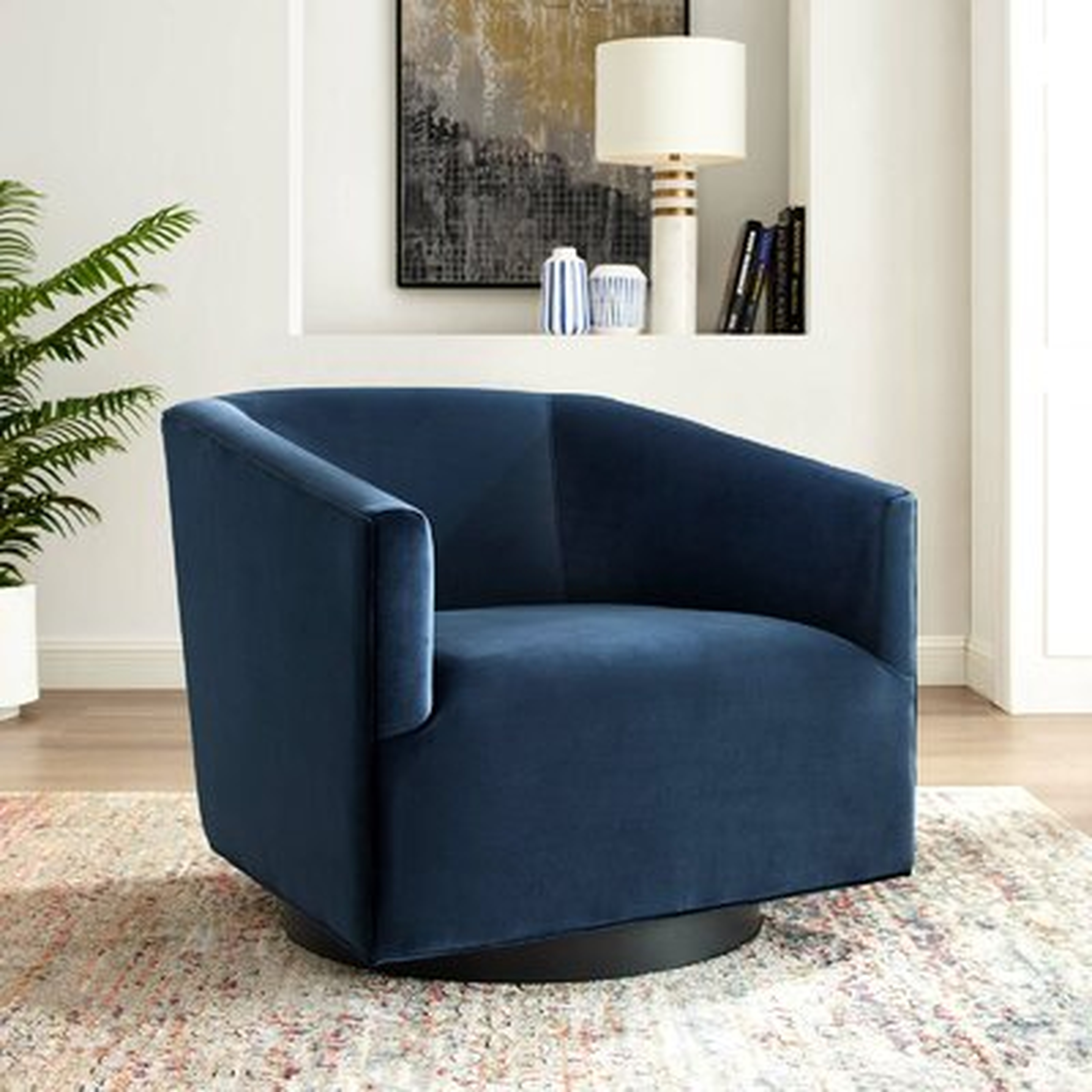 Estabrook 31.5" Wide Velvet Swivel Armchair (set of 2) - Wayfair