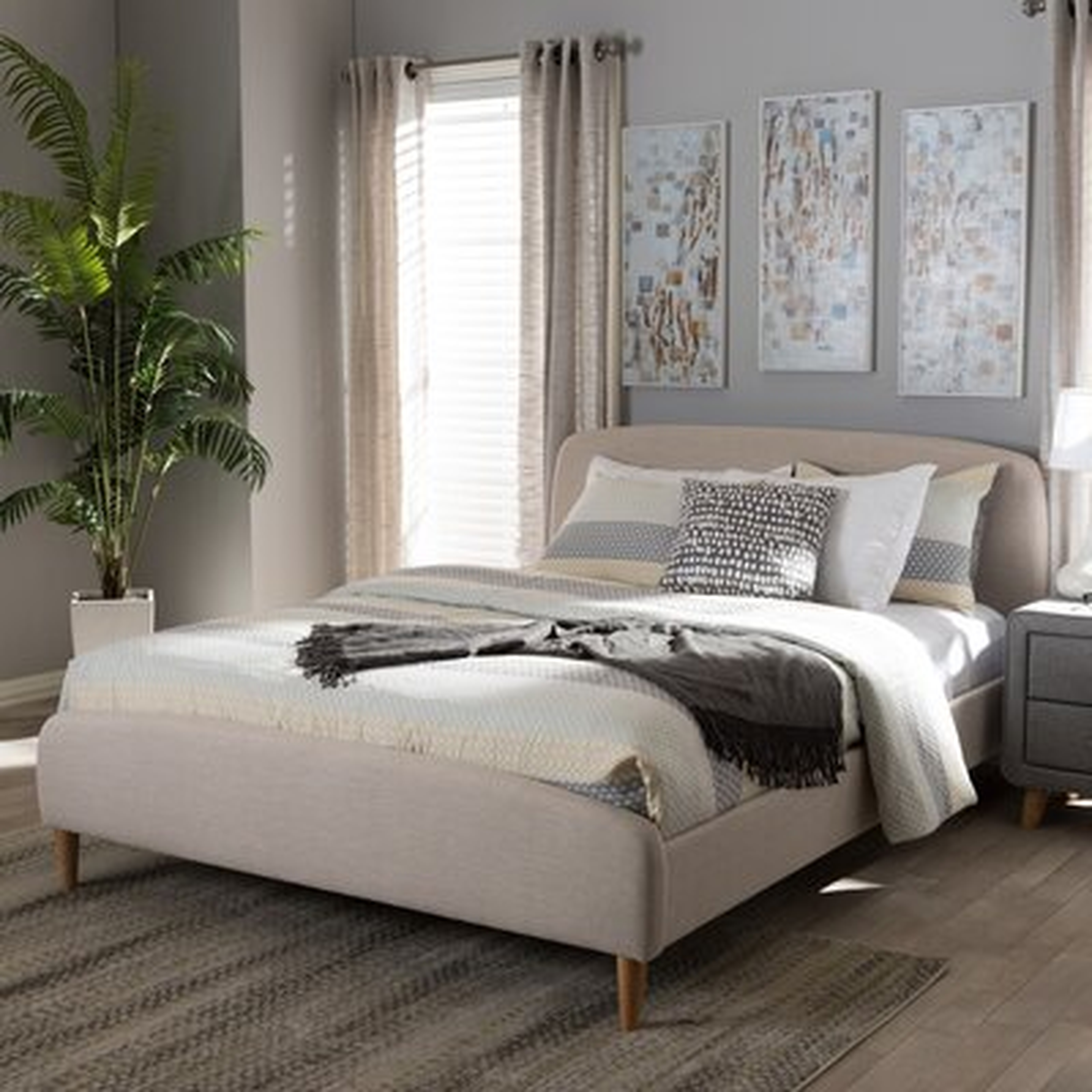 Upholstered Low Profile Platform Bed - Wayfair