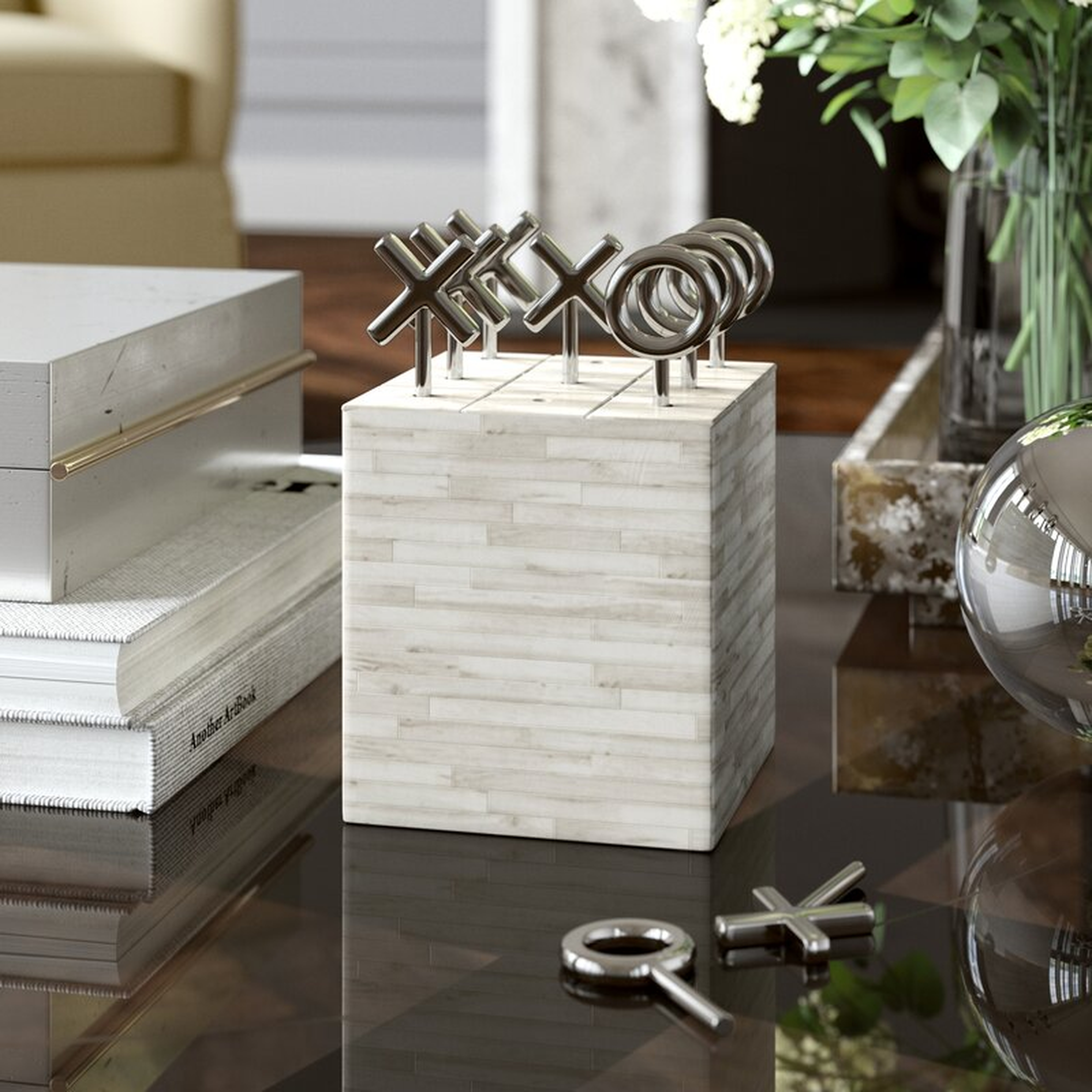 Regina Andrew Tic Tac Toe- Tone Bone Block - Perigold