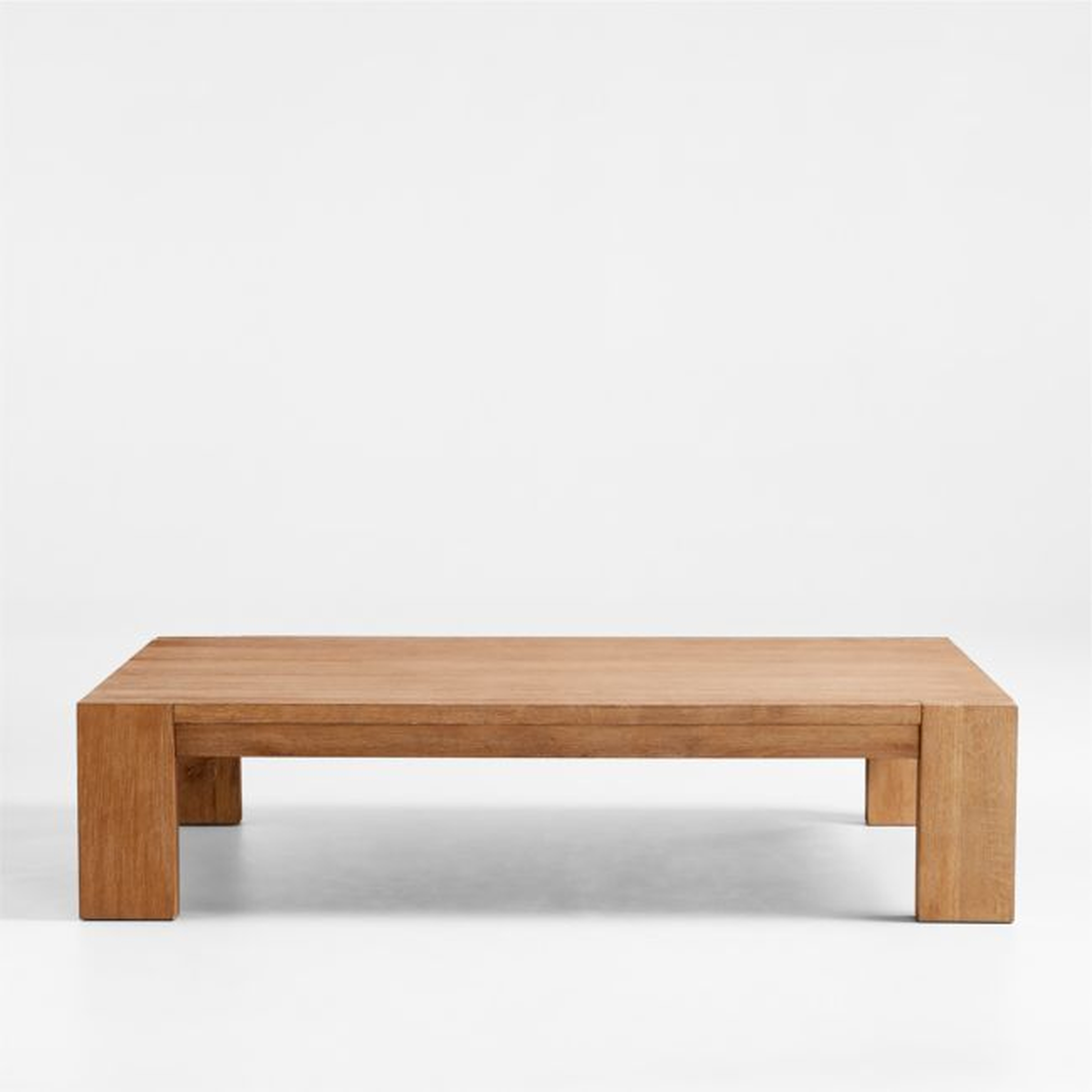 Terra 68" Light Brown Oak Wood Coffee Table - Crate and Barrel