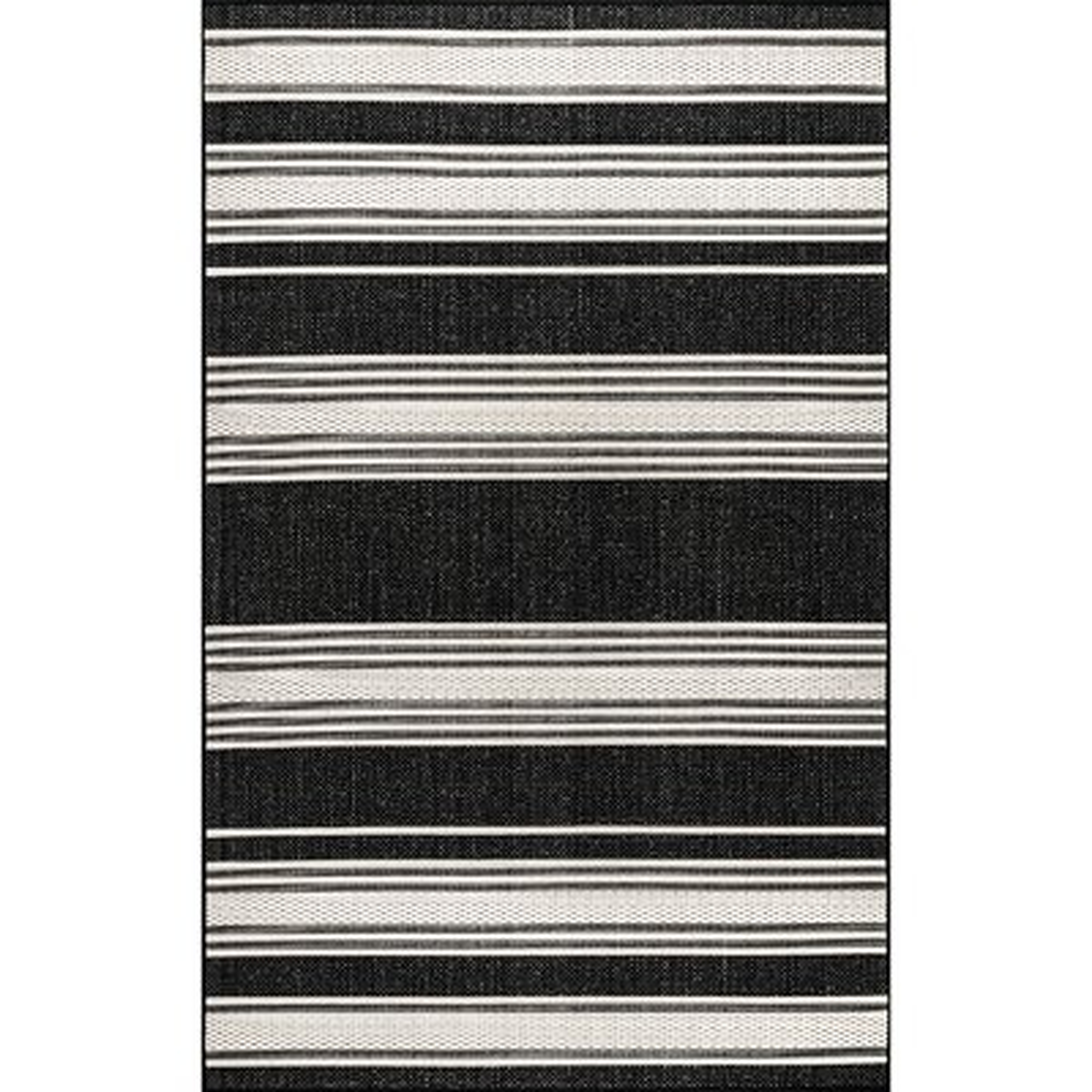 Indoor/Outdoor Black Area Rug - Wayfair
