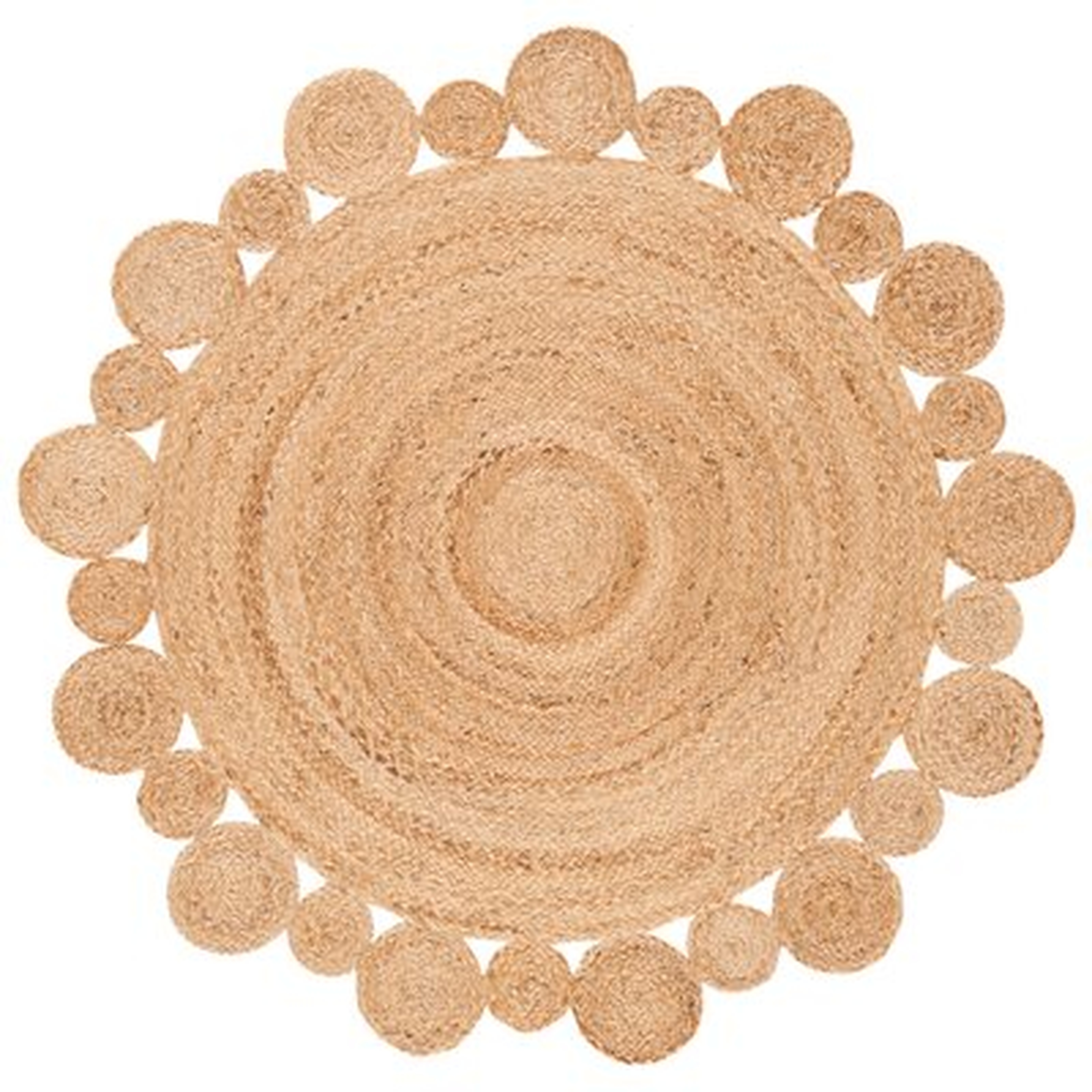 Round Casavant Jute Beige Area Rug - Wayfair