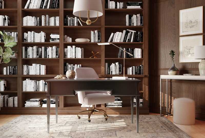 Contemporary, Classic, Traditional Office Design by Havenly Interior Designer Astrid