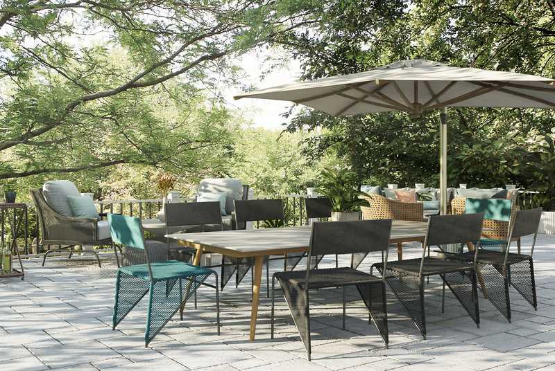 Modern, Bohemian, Midcentury Modern Outdoor Space Design by Havenly Interior Designer Ana