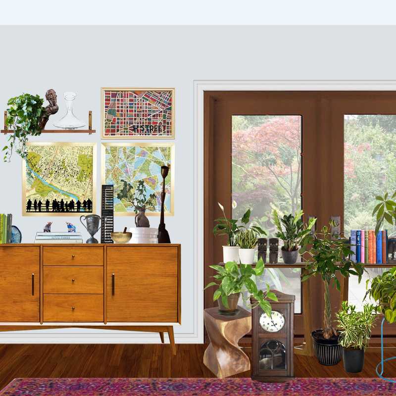 Eclectic, Global, Midcentury Modern Living Room Design by Havenly Interior Designer Daniela