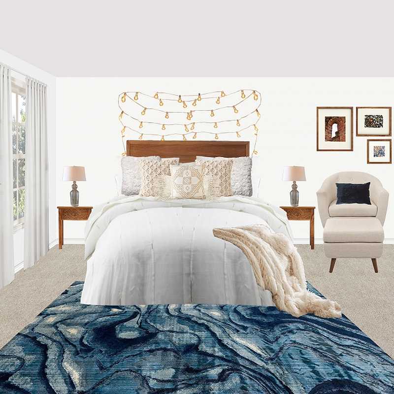 Contemporary, Eclectic Bedroom Design by Havenly Interior Designer Daniela