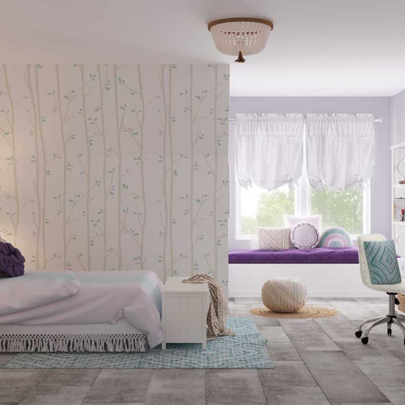Bohemian, Transitional, Preppy Bedroom Design by Havenly Interior Designer Fendy