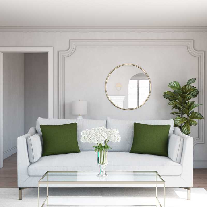 Classic, Glam Living Room Design by Havenly Interior Designer Susannah