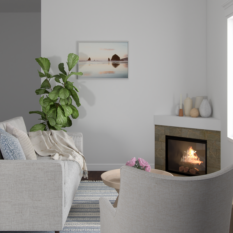 Contemporary, Coastal, Scandinavian Living Room Design by Havenly Interior Designer Shannon
