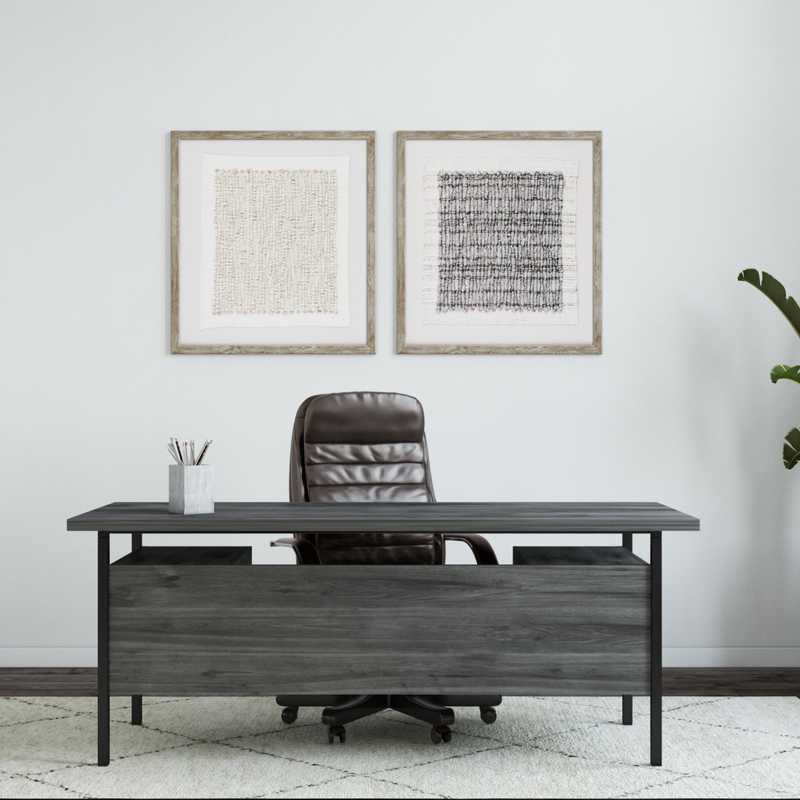 Modern, Minimal Office Design by Havenly Interior Designer Caitlin