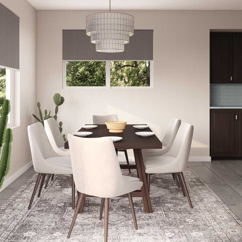 Modern, Minimal Dining Room Design by Havenly Interior Designer Stephanie