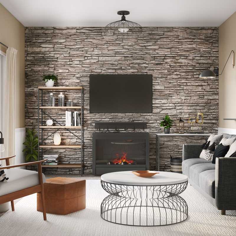 Modern, Bohemian, Scandinavian Living Room Design by Havenly Interior Designer Paige