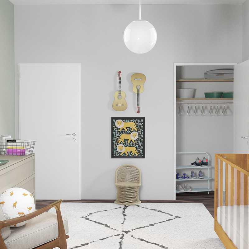 Bohemian, Midcentury Modern, Scandinavian Nursery Design by Havenly Interior Designer Annie