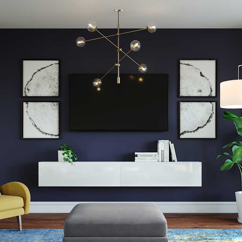 Modern, Glam, Midcentury Modern Living Room Design by Havenly Interior Designer Hannah