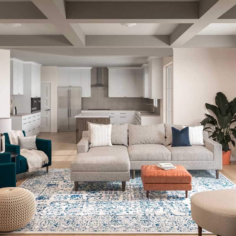 Midcentury Modern, Scandinavian Living Room Design by Havenly Interior Designer Michelle