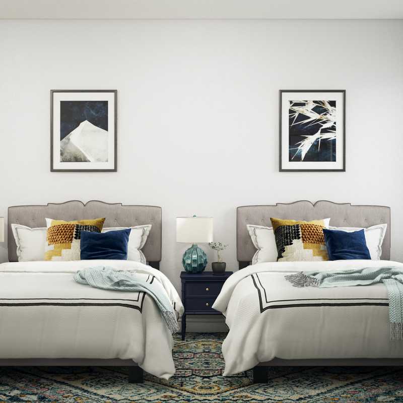 Modern, Eclectic, Glam, Transitional Bedroom Design by Havenly Interior Designer Fiona