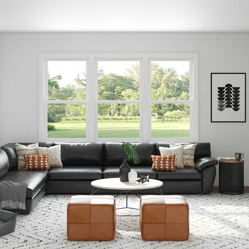 Modern, Rustic Living Room Design by Havenly Interior Designer Marsha