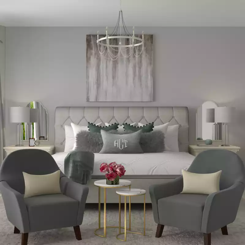 Classic, Glam, Transitional Bedroom Design by Havenly Interior Designer Lyndsi