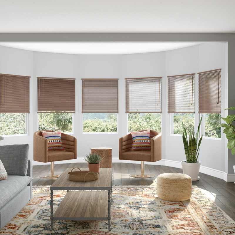 Eclectic, Bohemian Living Room Design by Havenly Interior Designer Hayley