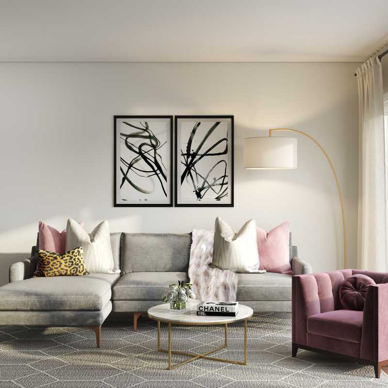 Modern, Glam Living Room Design by Havenly Interior Designer Lisa