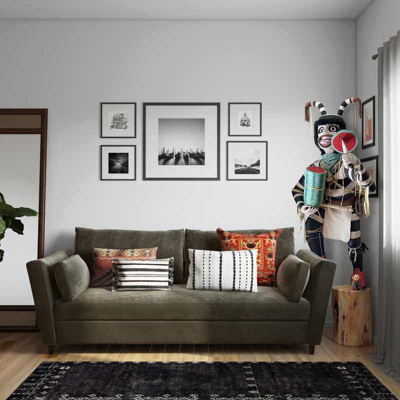 Eclectic, Bohemian, Global Living Room Design by Havenly Interior Designer Melissa
