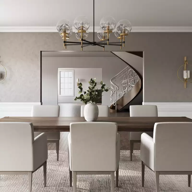 Contemporary, Modern, Classic, Transitional Dining Room Design by Havenly Interior Designer Lisa