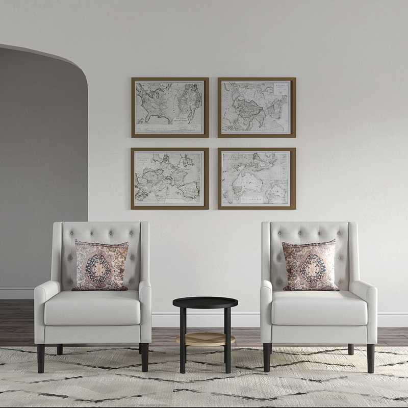 Classic, Minimal Living Room Design by Havenly Interior Designer Stephanie