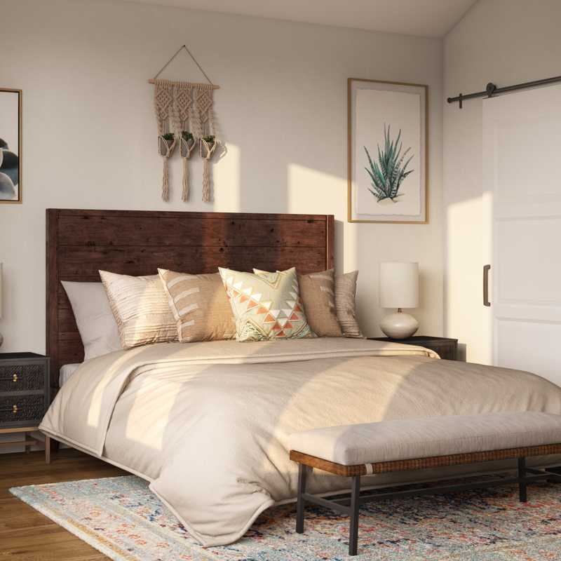 Bohemian, Farmhouse, Rustic Bedroom Design by Havenly Interior Designer Katie