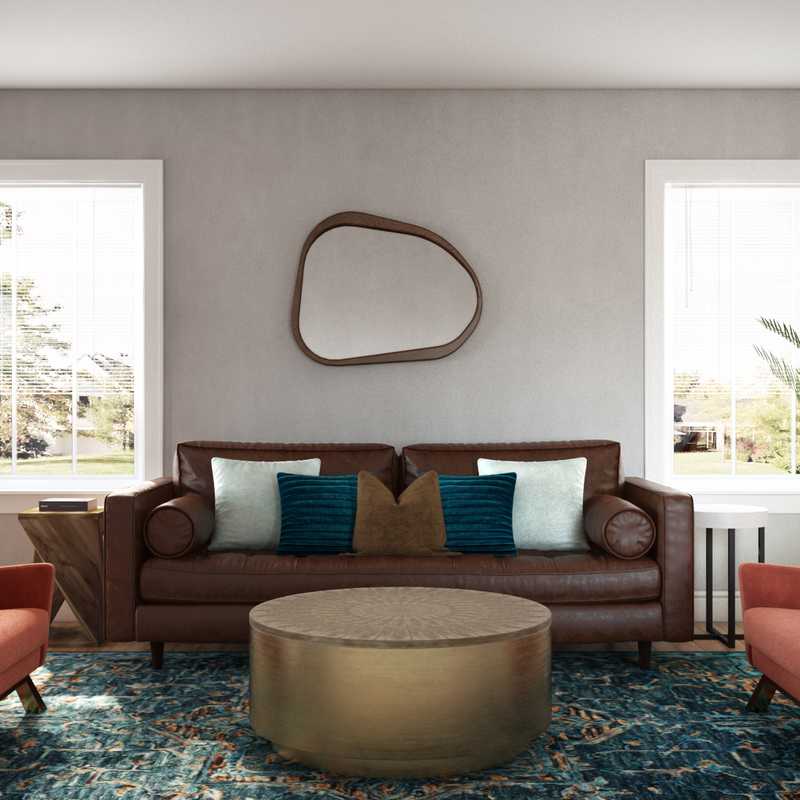 Modern, Industrial, Midcentury Modern Living Room Design by Havenly Interior Designer Bethany