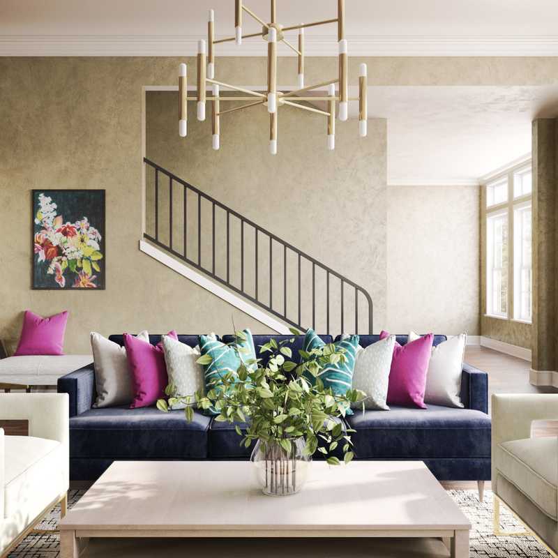 Modern, Eclectic, Global Living Room Design by Havenly Interior Designer Erin