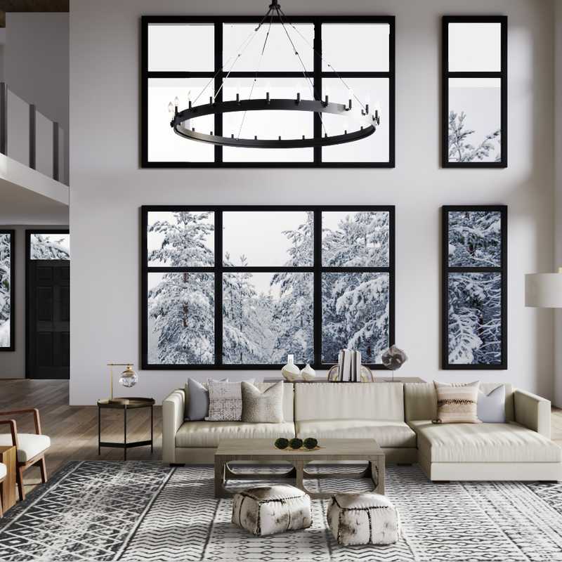 Modern, Rustic, Midcentury Modern, Scandinavian Living Room Design by Havenly Interior Designer Amelia