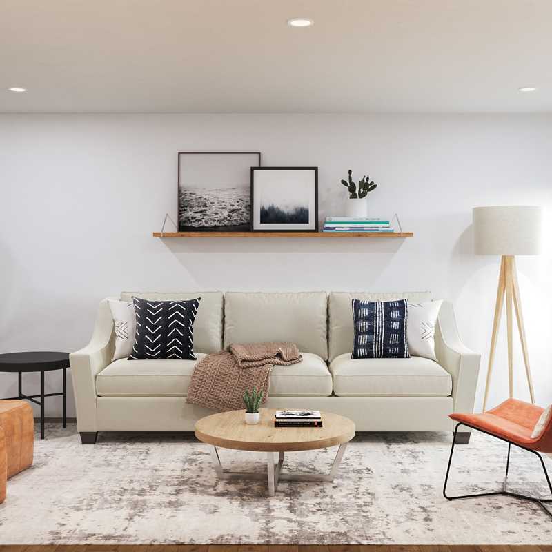 Bohemian Living Room Design by Havenly Interior Designer Rafaela