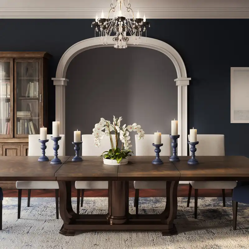 Classic, Transitional Dining Room Design by Havenly Interior Designer Tracie