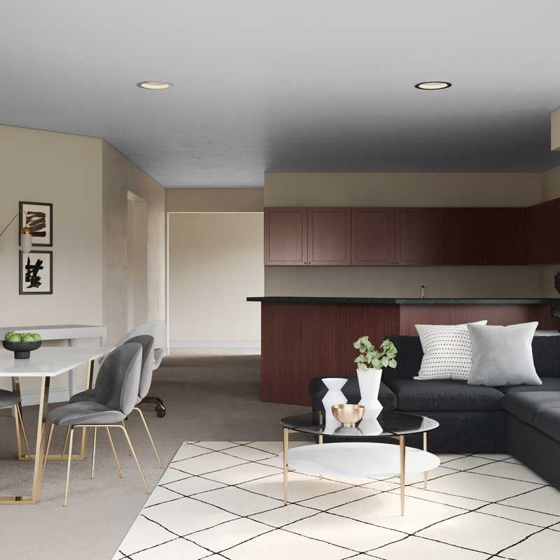 Modern, Bohemian, Glam Living Room Design by Havenly Interior Designer Andrea