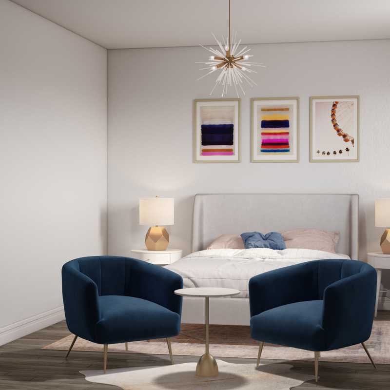 Modern, Glam, Midcentury Modern Bedroom Design by Havenly Interior Designer Maria