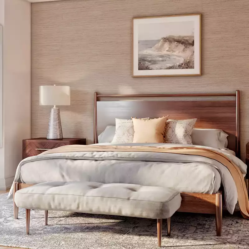 Modern, Bohemian, Scandinavian Bedroom Design by Havenly Interior Designer Anna