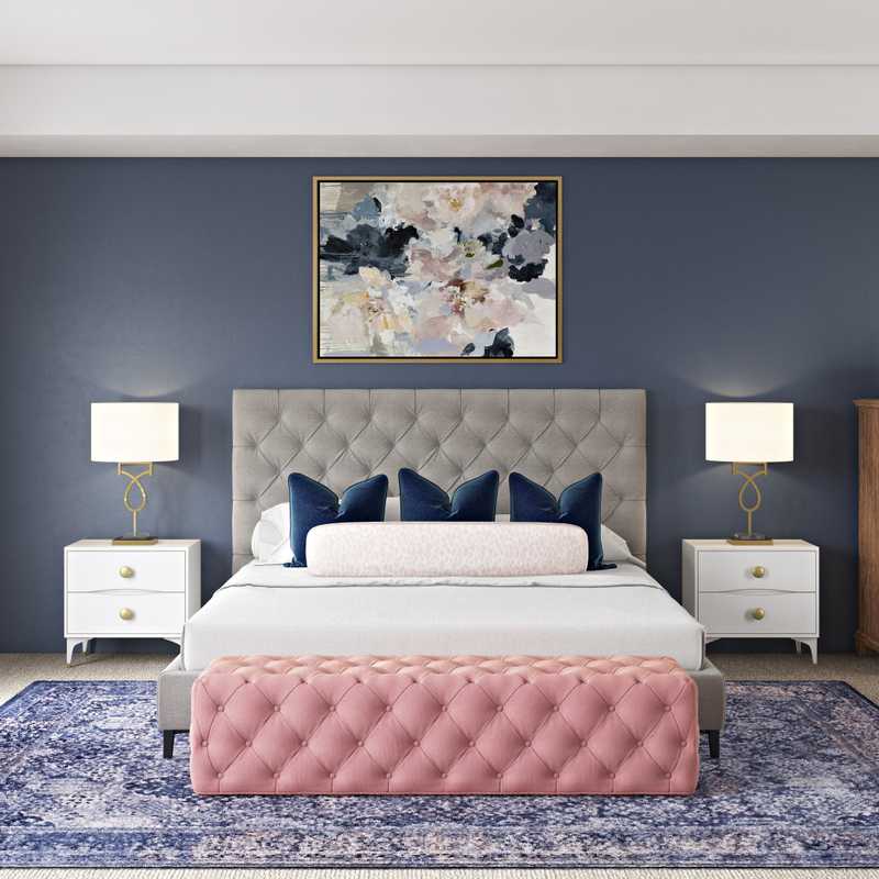 Contemporary, Glam Bedroom Design by Havenly Interior Designer Linlee