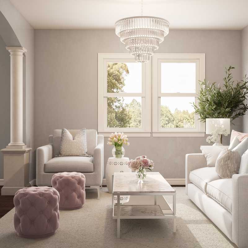 Classic, Glam Living Room Design by Havenly Interior Designer Kelcy