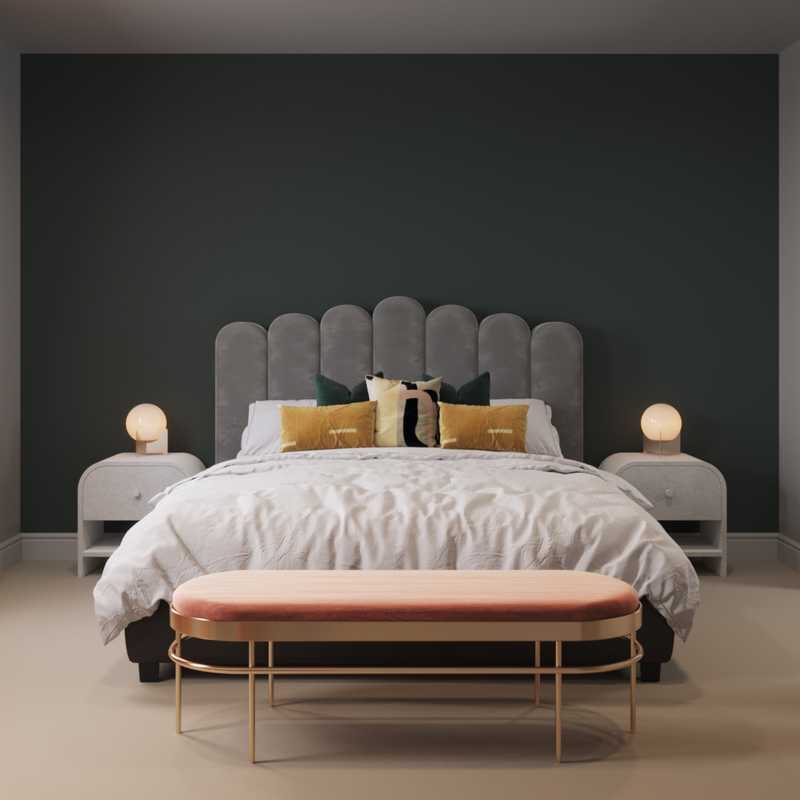 Eclectic, Midcentury Modern Bedroom Design by Havenly Interior Designer Isabella