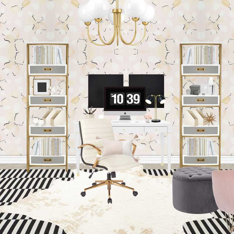 Modern, Glam Office Design by Havenly Interior Designer Hannah