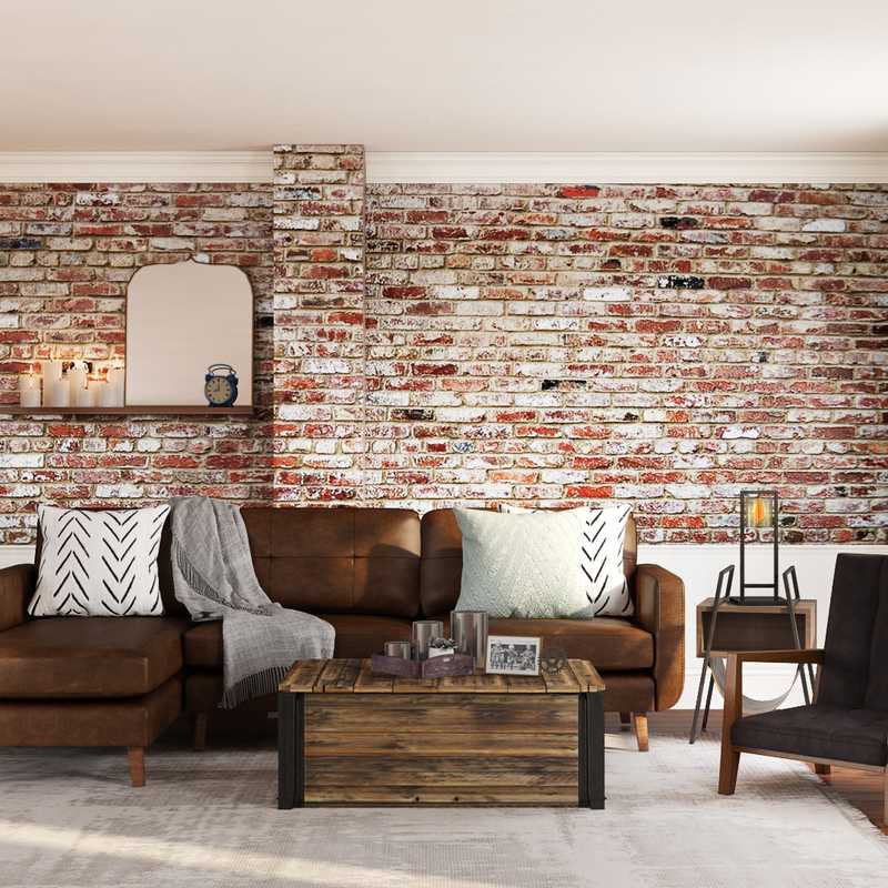 Eclectic, Bohemian, Industrial Living Room Design by Havenly Interior Designer Edith