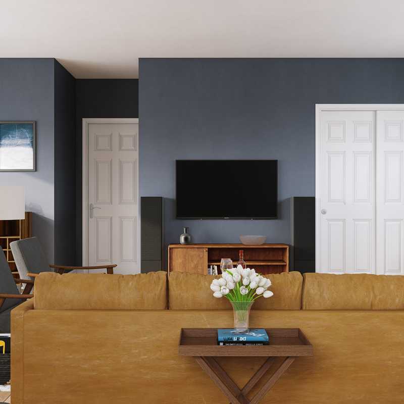 Midcentury Modern, Scandinavian Living Room Design by Havenly Interior Designer Carolyn