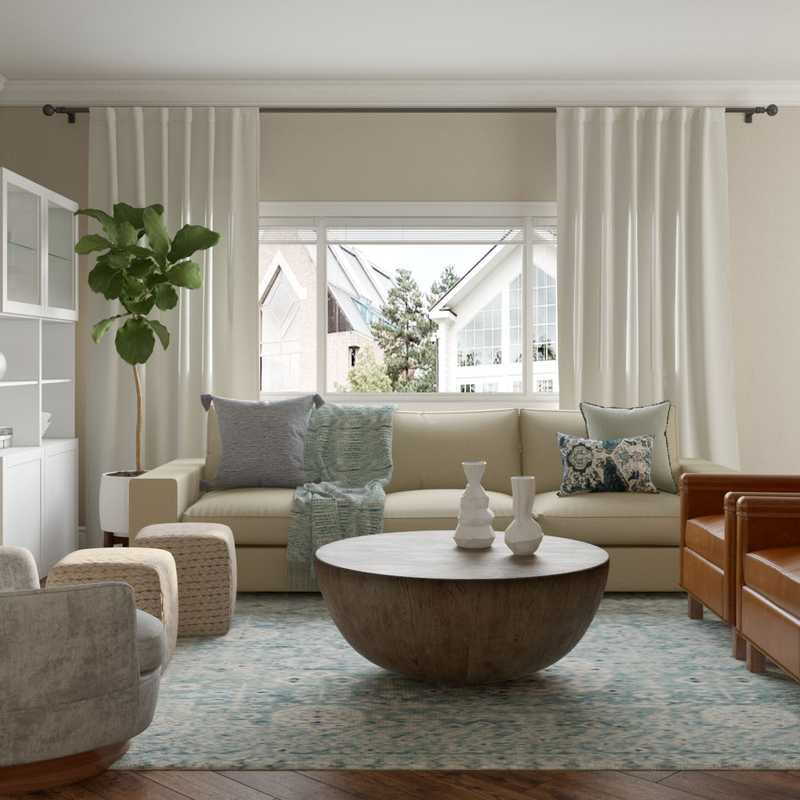 Contemporary, Classic, Bohemian Living Room Design by Havenly Interior Designer Robyn