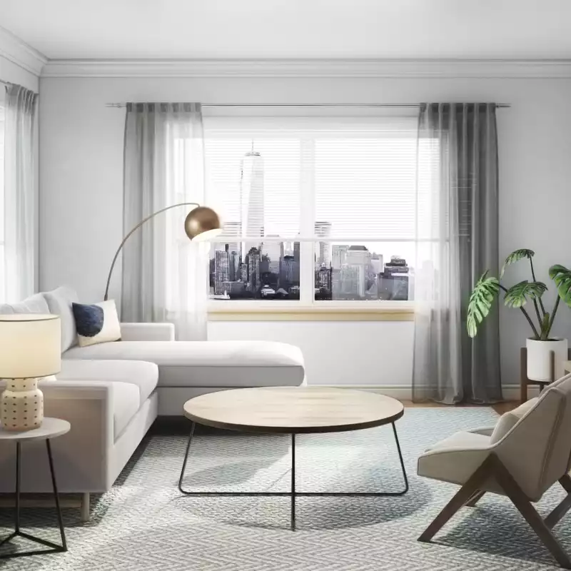 Modern, Eclectic, Bohemian, Rustic, Midcentury Modern, Minimal, Scandinavian Living Room Design by Havenly Interior Designer Jennifer